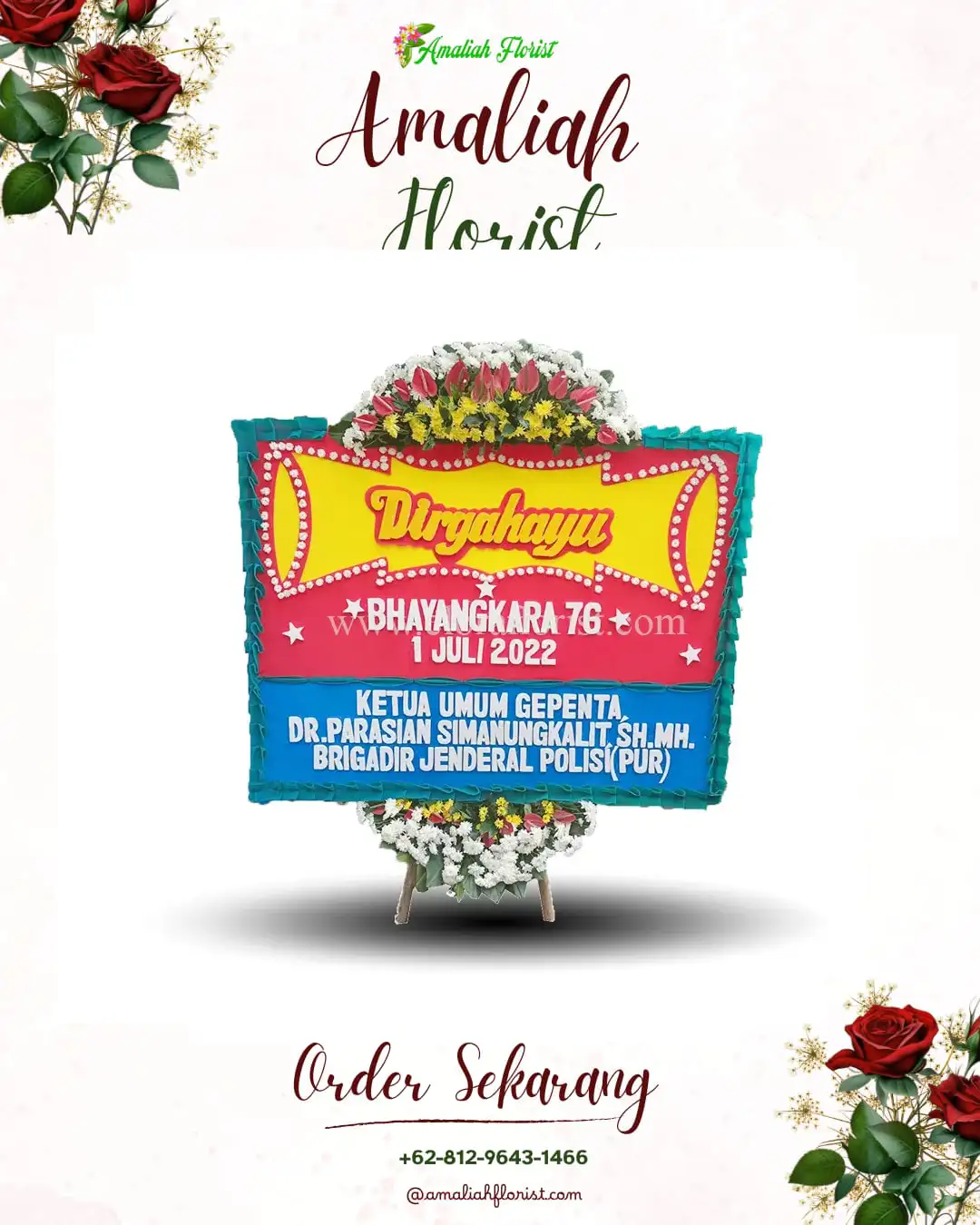 Papan Bunga HUT Ulang Tahun Wonomlati